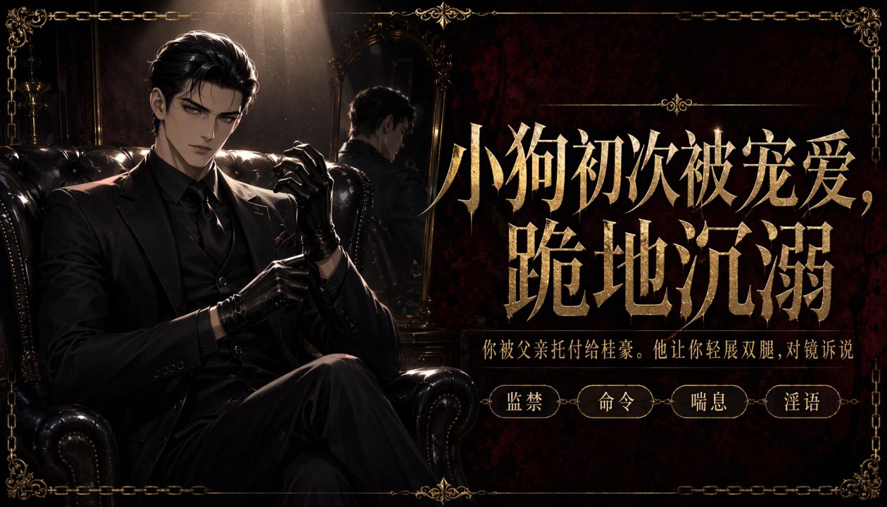 小狗第一次被主人破处，跪着吃鸡巴